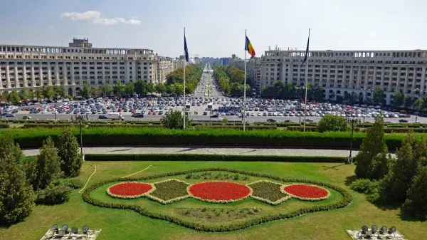 Bucharest skyline — flights from Pisa from €28, cheapest in September